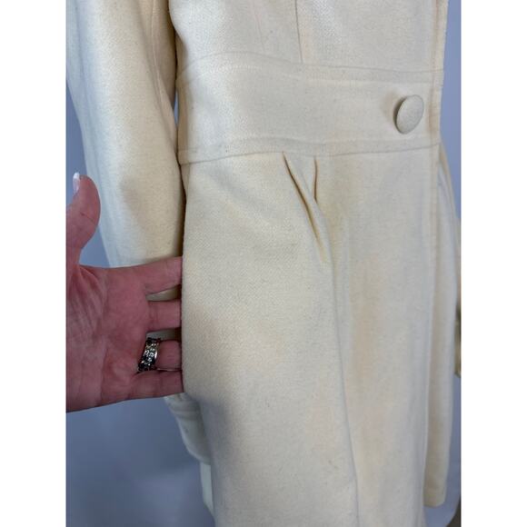 Retro Halogen fitted cream peacoat size medium - Picture 6 of 16